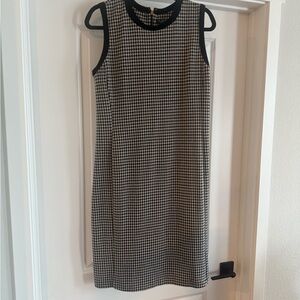Ralph Lauren Black and White Houndstooth Midi Dress